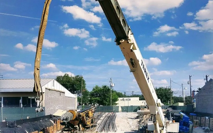 Bored piling construction site